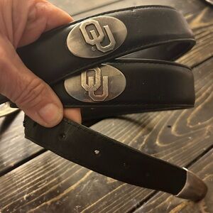 Zep-Pro Auburn Full Grain Leather Belt with Silver Metal OU 40”